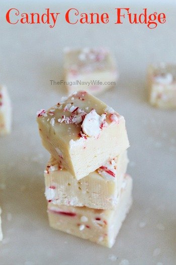 12 Days of Christmas Candy | Candy Cane Fudge - The Frugal Navy Wife