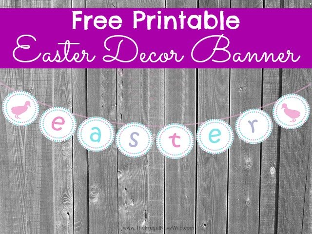 Free Printable Easter Decor Banner