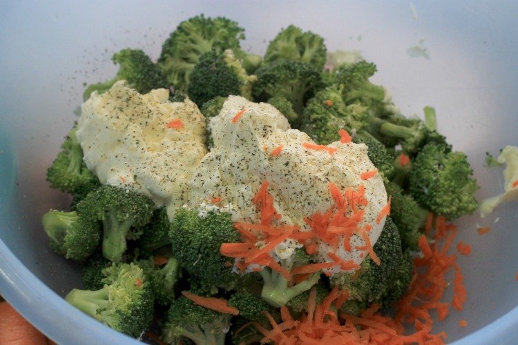 Low Fat Greek Yogurt Broccoli Salad Mixed