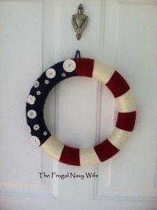 Patriotic Yarn Wreathe 