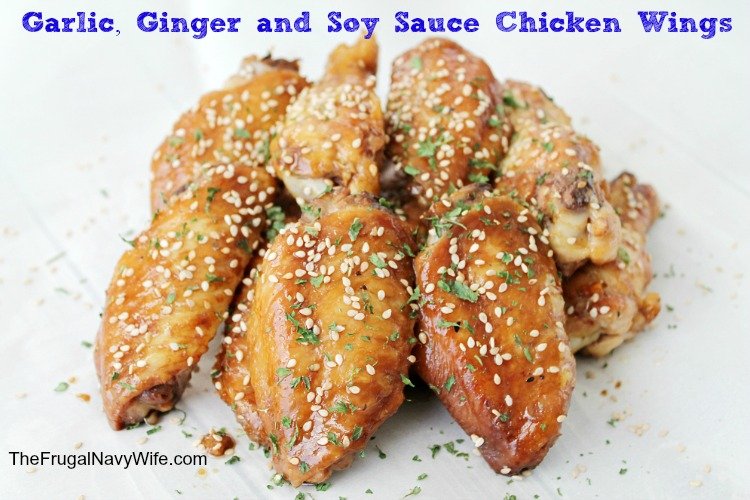 Garlic, Ginger and Soy Sauce Chicken Wings