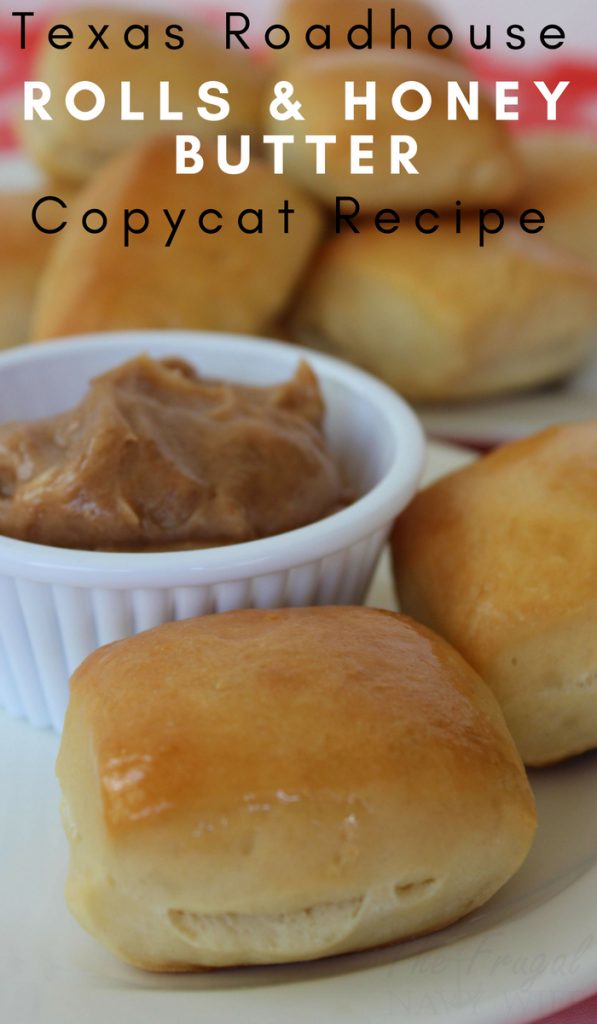 Copycat Texas Roadhouse Rolls & Honey Butter. It makes 24 rolls and we make it several times a month! Perfect side dish recipe for any meal. #texasroadhouse #copycatrecipe #rolls #honeybutter #frugalnavywife | CopyCat Recipes | Texas Roadhouse Recipes | Break Recipes | Honey Butter Recipes
