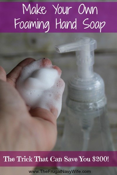 Homemade Foaming Soap Trick