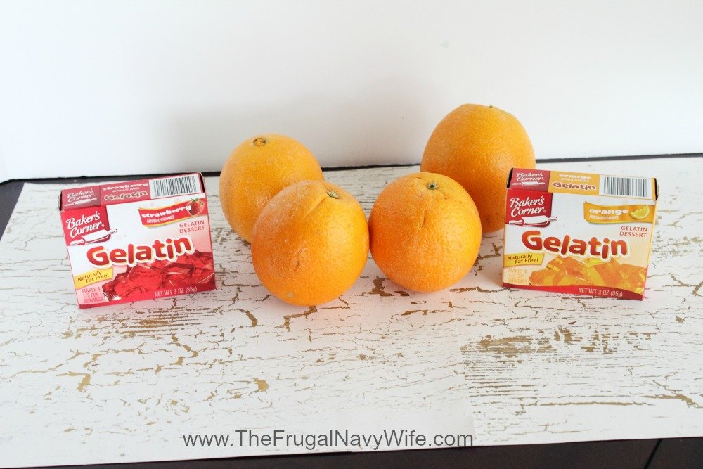 Gelatin Orange Slices Ingrediants