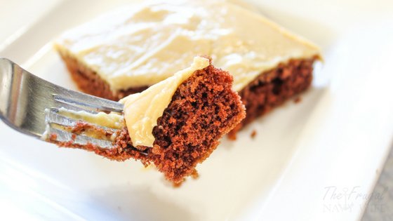 Peanut Butter Texas Sheet Cake. This is the perfect dessert option all year round. From scratch dessert recipe thats a family favorite. #dessertrecipe #cake #homemade #thefrugalnavywife | Dessert | Cake Recipe | From Scratch Baking | Sheet Cake | Homemade Icing