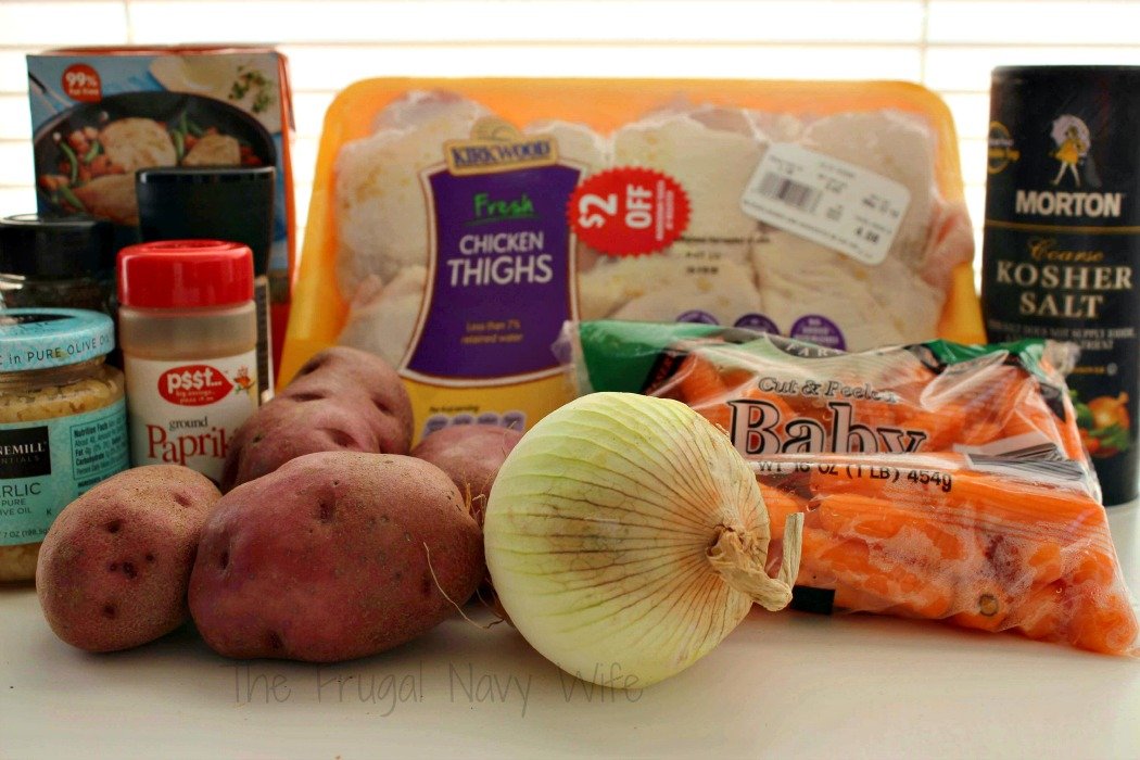 Crock Pot Chicken Thighs with Potatoes & Carrots Ingredients