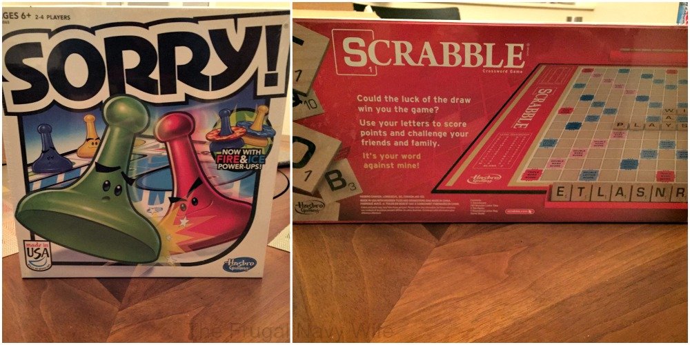 Hasbro Sorry, Scrabble