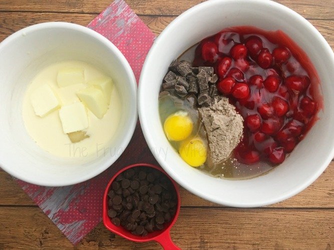 Homemade Chocolate Cherry Brownies Ingredients