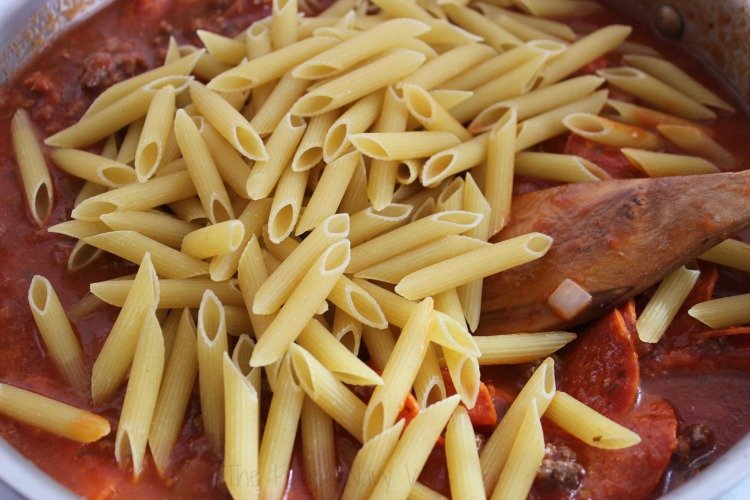 Easy One Pot Pepperoni Pizza Pasta Cook Pasta