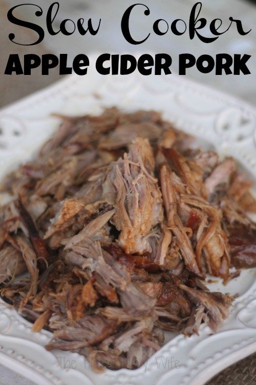 Looking for an easy weeknight meal? You can't get any easier than in the slow cooker! This slow cooker apple cider pork is at the top of my list!