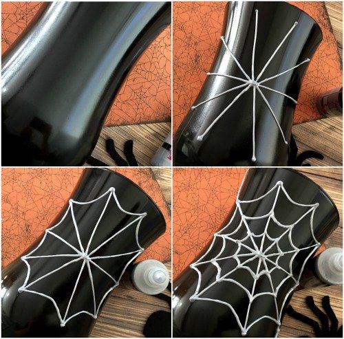 Looking to make your own DIY Halloween decorations? This DIY Spider Vase is perfect! Just Change the flowers & it will match any decor!