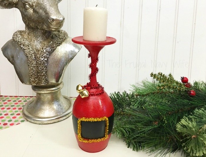 If you are looking for beautiful hand painted wine glasses then this is one you don't want to pass up these DIY Santa wine glasses votive holders!