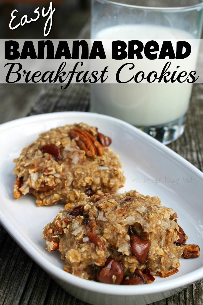 Banana Bread Breakfast Cookies. Breakfast is a time when really I don't have the energy to cook something. Come on I'm just not a morning person.