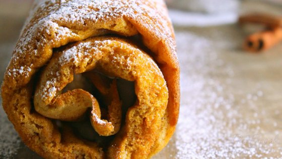 My pumpkin roll recipe is filled with cream cheese giving it an even richer taste! This is one of my favorite pumpkin recipes! #pumpkinrecipe #fallrecipe #pumpkinroll #autumn #frugalnavywife | Pumpkin Recipes | Fall Recipes | Dessert Recipes | Autumn Recipes