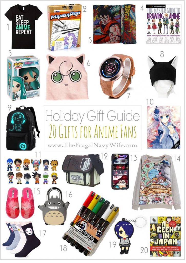 Anime seems to be becoming more and more popular lately and for this, there are more and more gifts for anime fans. Use this Gifts for Anime fans guide for your shopping needs. #giftguide #animegifts #thefrugalnavywife | Holiday Gift Guide | Anime Gifts | Gifts for Anime Lovers