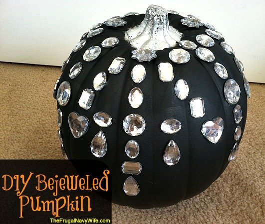 DIY Bejeweled Pumpkin