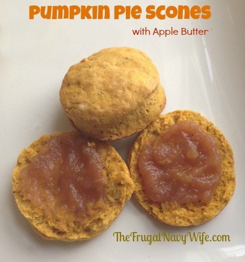 Pumpkin Pie Scones with Apple Butter