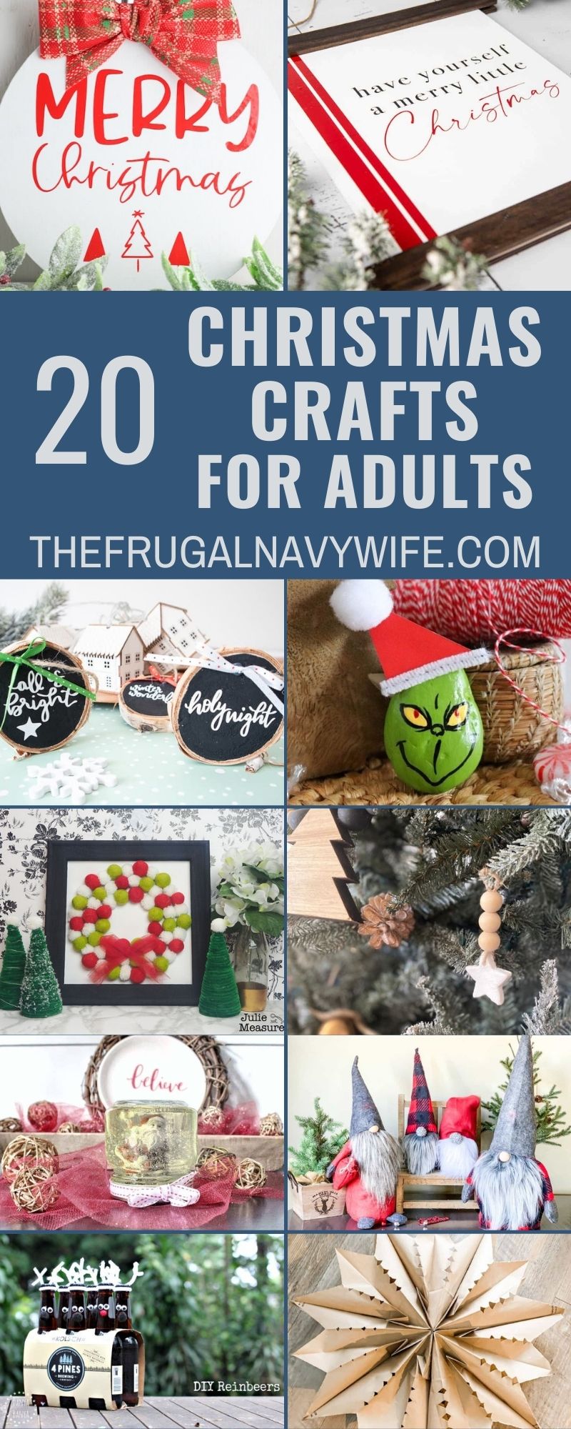 20 Christmas Crafts for Adults - The Frugal Navy Wife