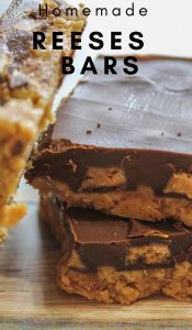 I love making these for my Christmas Candy Tins. My homemade Reese's peanut butter cups bars is a win-win for everyone! Make them this year. #reeses #frugalnavywife #desserts #recipe | Dessert Recipe | Homemade Reese's Cups | Reese's Bars Recipe |