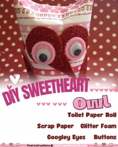 The DIY Sweetheart Owl is an adorable and whimsical craft project that combines the charm of owls with the sweetness of heart-shaped accents. #diy #sweetheartowl #craft #kids #frugalnavywife #homedecor #easydiy #frugaldiy | DIY Sweetheart Owl | Arts and Crafts | Kids | Frugal DIY | Valentine's Day | Holiday Craft |