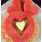 Make these red pancake hearts for Valentine's Day! They even have a special ingredient to put it over the top, come find out what it is! #frugalnavywife #pancakes #breakfast #easyrecipe #heartpancakes #yummy | Easy Breakfast Recipe | Heart Pancake Recipes | Pancake Recipes | Heart Shaped Food | Red Foods | Valentine's Day Breakfast Ideas