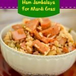 Bring Mardi Gras right into your kitchen with this easy jambalaya recipe your family will love! We make this Sausage and Ham Jambalaya annually! #thefrugalnavywife #jambalaya #mardigras #sausageandhamjambalaya #dinnerrecipe | Dinner Recipe | Jambalaya Recipe | Ham Jambalaya Recipe | Sausage Jambalaya Recipe | Easy Jambalaya Recipes | Recipes for Mardi Gras | Easy Dinner Ideas | Easy Weeknight Meals