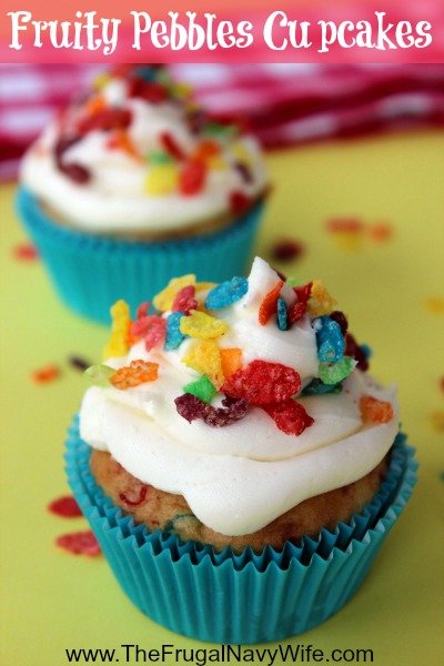 Fun Fruity Pebbles Cupcakes