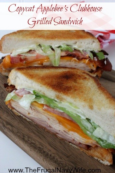 Copycat Applebee’s Clubhouse Grilled Sandwich