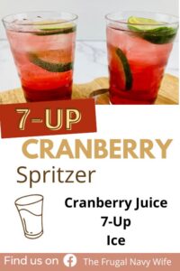 This delightful and refreshing cranberry spritzer is a perfect drink for any occasion, from casual gatherings to festive celebrations. #cranberry #spritzer #holiday #drink #frugalnavywife #christmas #easyrecipes | Cranberry Spritzer | Easy Drink Recipes | Holiday | Christmas | Drink |