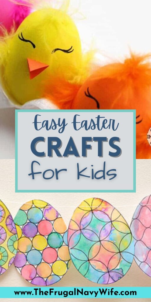 Get crafty with all the Easter cheer and spread it around your home with these simple and adorable Easter crafts that are perfect for kids. #easter #crafts #kids #holiday #frugalnavywife #diy #artsandcrafts | Arts and Crafts | Kids | Easter | DIY | Decor | Holiday |