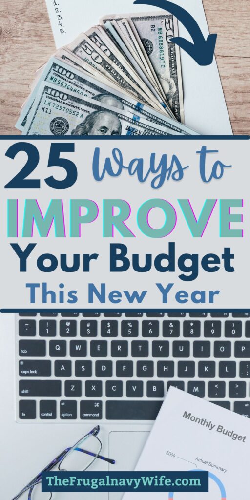 If you’re looking for a way to get back on track budget-wise, you can improve your budget with these tips and tricks. #budget #frugallivingtips #tipsandtricks #frugalnavywife #frugalliving #improveyourbudget | Frugal Living | Improving Your Budget | New Year | Budgeting | Lifestyle | Tips and Tricks | Frugal Living Tips |