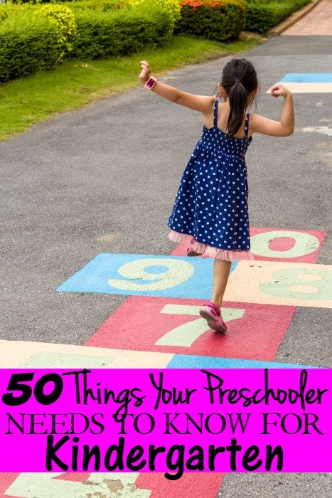 50 Things Your Preschooler Needs to Know for Kindergarten Readiness