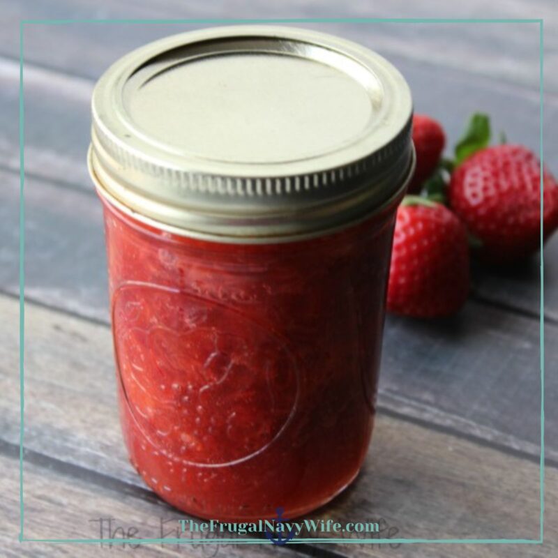 Frugal Recipe – Easy Strawberry Freezer Jam