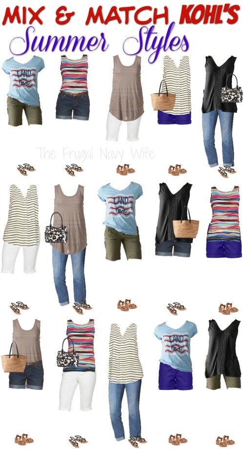 Mix & Match Kohls Womens Clothing Summer Styles - The Frugal Navy Wife