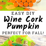 Looking for fun wine cork crafts? This easy wine cork pumpkin craft is one of the perfect wine cork projects for fall, Halloween, and Thanksgiving! #winecorkcrafts #frugalnavywife #pumpkincraft #diy #fall | Wine Cork Crafts | Pumpkin Craft | DIY Project | Fall Home Decor | Halloween Home Decor | Thanksgiving Home Decor |