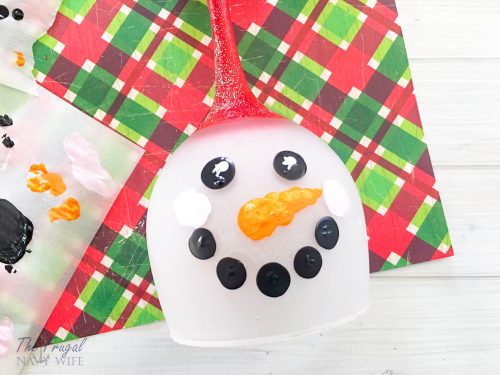 Easy DIY Snowman Wine Glass Candle Holder