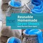 Save money on your laundry bill each month by making these easy homemade dryer sheets. Never spend money on them again and they are reusable. #thefrugalnavywife #dryersheets #frugalliving #homemade #savemoney #frugaldiy | Frugal Living Tips | Reusable Dryer Sheets | How to make Dryer Sheets | Frugal DIY | Saving Money | Homemade Dryer Sheets