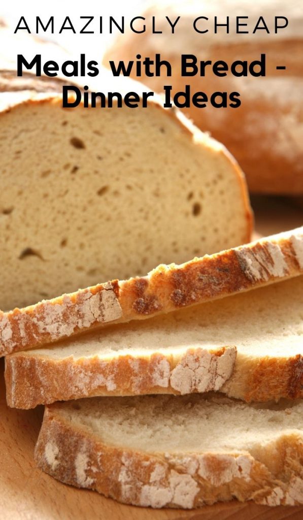 My family loves bread so I am thrilled to come across these cheap bread dinner ideas. So many different options to mix bread into our dinners. #dinnerideas #frugalnavywife #mealswithbread #cheapdinnerideas | Dinner Recipes | Cheap Dinner Ideas | Recipes using Bread | Bread
