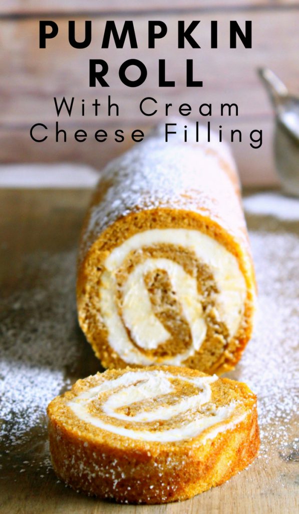 Pumpkin Roll Recipe with Cream Cheese Filling is Perfect for Fall