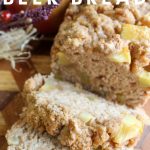 This Apple Cinnamon Beer Bread Recipe is so flavorful, delicious, and EASY, it is perfect for year-round enjoyment. No rising or kneading, just mix and pour. #applerecipe #beerbread #fallrecipe #breadrecipe #frugalnavywife | Fall Apple Recipes | Beer Bread Recipes | Bread Recipes | Apple Cinnamon Bread Recipe | simple Bread Recipe