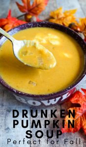Delicious and hearty this drunken pumpkin soup recipe hit all the requirements for good fall fare. If you have not yet, you really should try this recipe. #pumpkinrecipe #souprecipe #fallrecipe #frugalnavywife #foodusingbeer | Fall Recipes | Soup Recipes | Pumpkin Soup Recipes | Pumpkin Recipesv