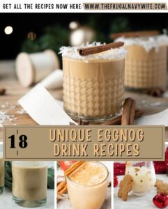 These creative Eggnog Drink Recipes are easy to follow and will bring warmth and merriment to your holiday celebrations. #eggnog #holiday #frugalnavywife #christmas #drinkrecipes | Christmas | Eggnog Drink Recipes | Holiday | Winter |