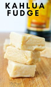 We love making this easy Kahlua fudge recipe all year long. It makes a great gift for neighbors or for an adult party. Never lasts long so make a double! #recipe #dessert #fudge #frugalnavywife | Fudge Recipe | Dessert Recipe | Candy Recipe | Christmas Fudge |