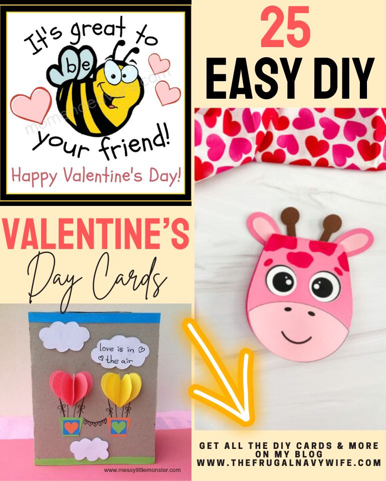 25 Easy DIY Valentine's Day Cards - The Frugal Navy Wife