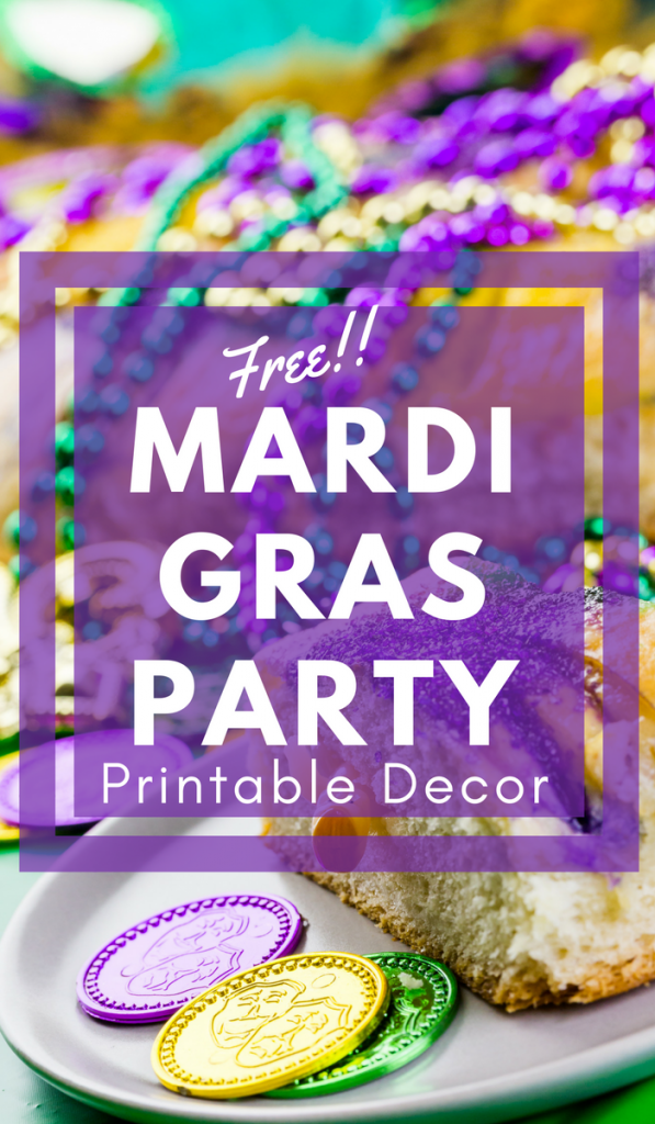 Mardi Gras Party Ideas + Free Mardi Gras Printable Decor!