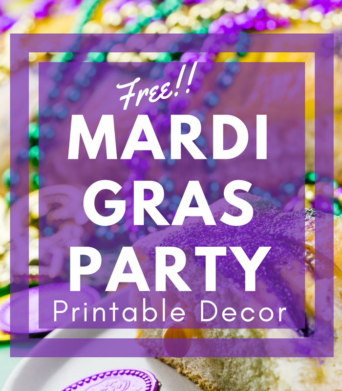 Mardi Gras Party Ideas + Free Mardi Gras Printable Decor!