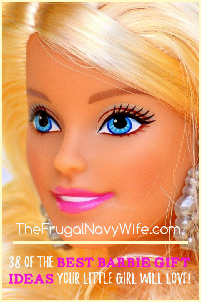 Have a Barbie fan in your home? I've gathered up 38 of the all-time best Barbie Gift Ideas here for you. Surprise your little one for a special occasion this year. #frugalnavywife #barbie #giftguide #giftideas #barbiefans | Barbie Lovers | Barbie Fans | Gift Guides | Gift Ideas for Barbie Lovers | Holiday Gift Guide