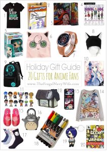 Anime seems to be becoming more and more popular lately and for this, there are more and more gifts for anime fans. Use this Gifts for Anime fans guide for your shopping needs. #giftguide #animegifts #thefrugalnavywife | Holiday Gift Guide | Anime Gifts | Gifts for Anime Lovers