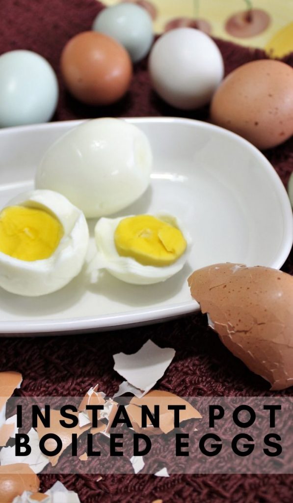 The Easiest Instant Pot Hard Boiled Eggs Recipe you will ever use. Get perfect hard-boiled eggs every time with this simple instant pot recipe. #instantpotrecipe #simpleinstantpotrecipe #hardboiledeggs #thefrugalnavywife | Instant Pot Recipe | Simple Instant Pot Recipes | How to make hard-boiled eggs | Instant Pot | Hard-Boiled Egg Recipes | Appetizer Recipes | Egg Recipes