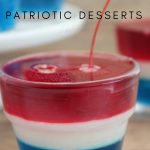 These Jello Firecracker Desserts can be for kids or you can make an adult only version too! Simple and quick to put together and great for patriotic themed gatherings. #redwhiteandblue #patrioticdessert #jello #desserts #thefrugalnavywife | Dessert Recipe | Jello Recipe | Red White and Blue Recipes | Patriotic Foods